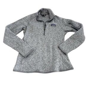 Patagonia Women's Gray Quarter-Zip Fleece Pullover Sweater Size S